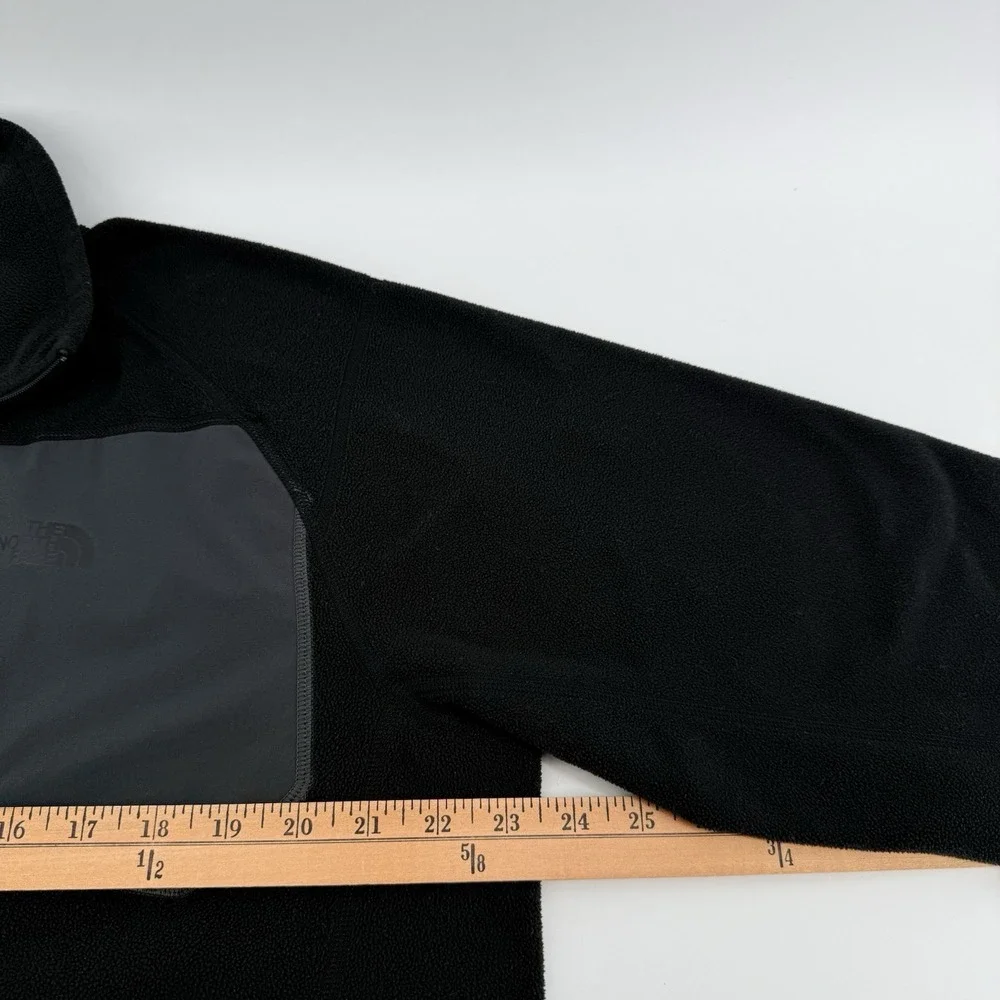 The North Face 1/4 Zip Fleece‎ Men's L Black Polartec Lightweight